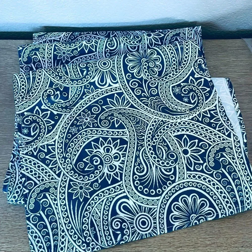 Blue Paisley Table Runner